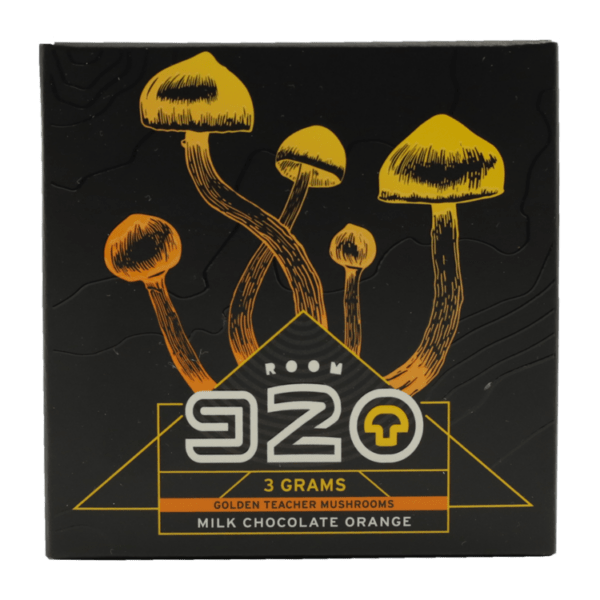 Room 920 - Mushroom Chocolate Bar - Milk Chocolate Orange - 3 grams | Shroomyz Canada