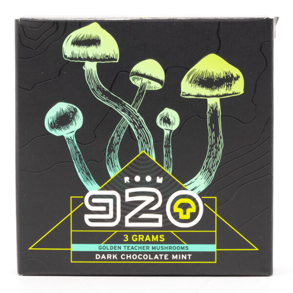 Room 920 - Mushroom Chocolate Bar - Dark Chocolate Mint - 3 grams | Shroomyz Canada