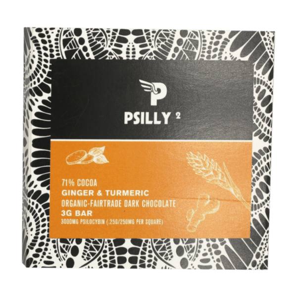 Psilly - Dark Chocolate Bar - Ginger & Turmeric | Shroomyz Canada